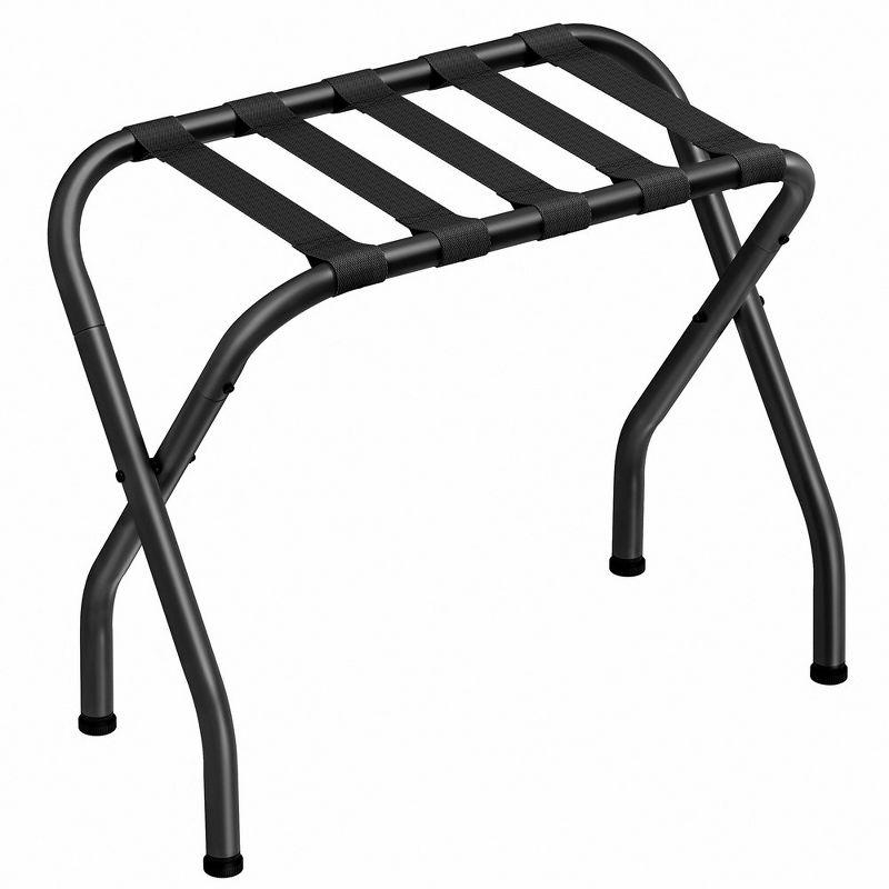 BINO Luggage Rack, Pack Of 2, Luggage Racks For Guest Room, Suitcase Stand, Steel Frame, Foldable, For Bedroom, Black