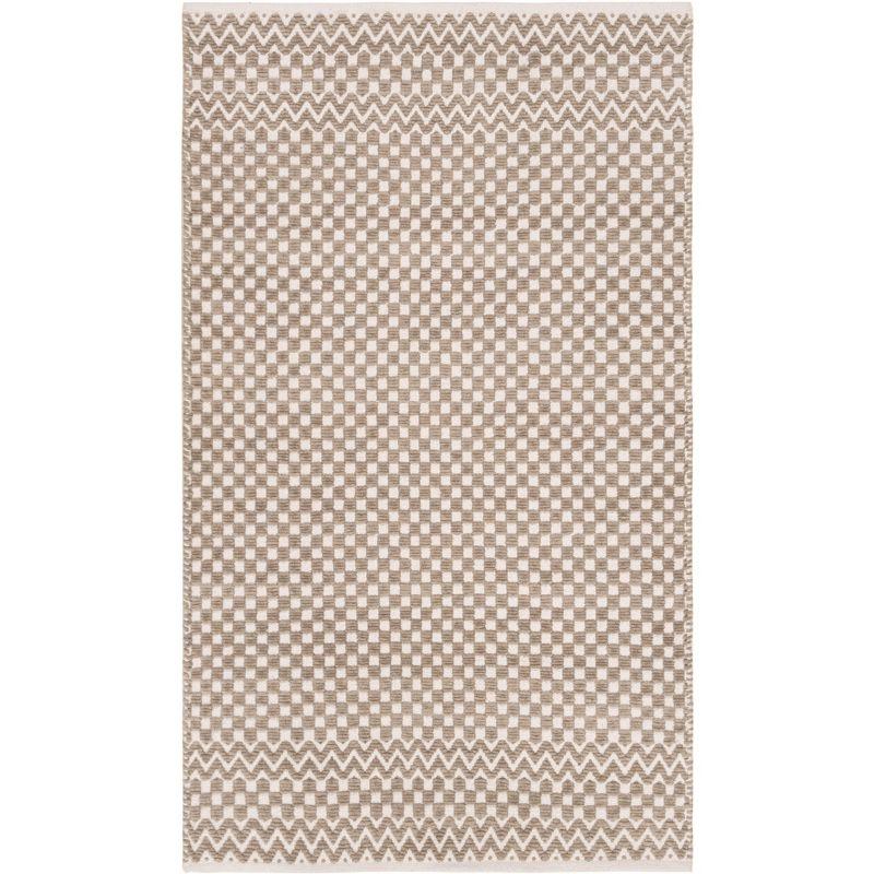 Boston BOS686 Flat Weave Indoor Accent Rug - Taupe - 3'x5' - Safavieh