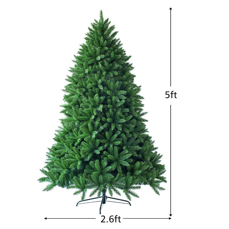 5ft Green PVC Artificial Fir Christmas Tree with Lights