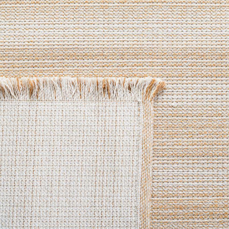 Ivory Gold Nomadic Stripe 8' x 10' Synthetic Area Rug