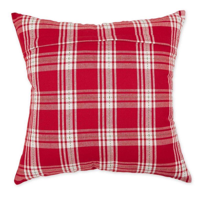 Holiday Sprig & Plaid Cotton Euro Pillow Cover Set