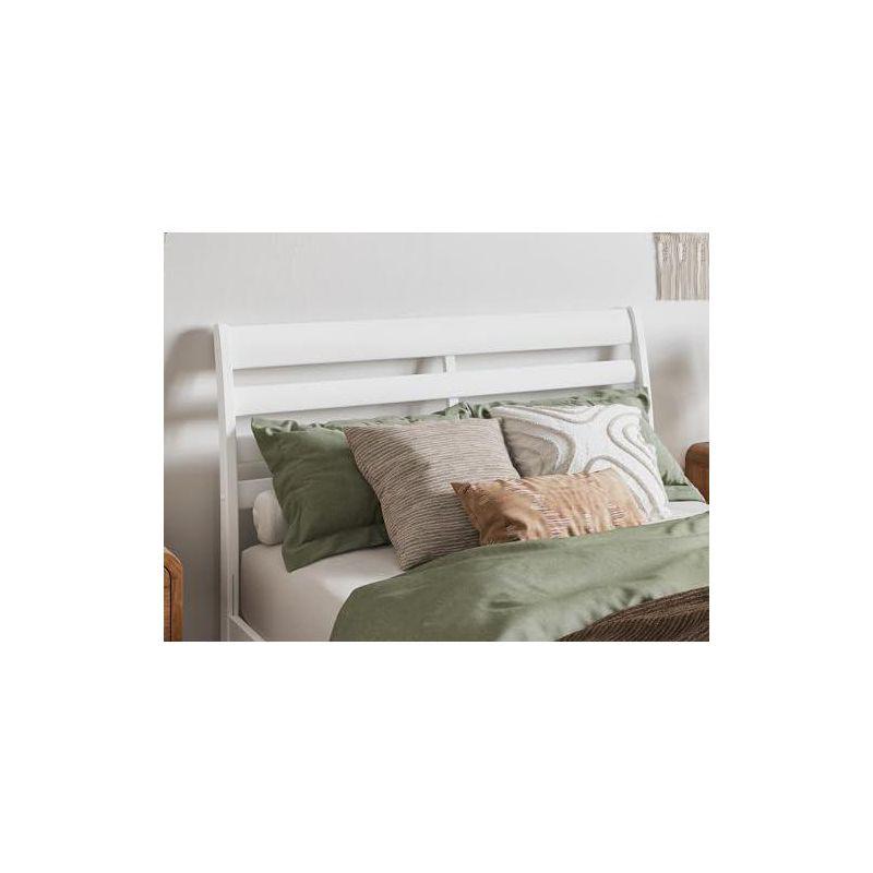 AFI Furnishings Savannah Full Solid Wood Headboard with Attachable Charger in White