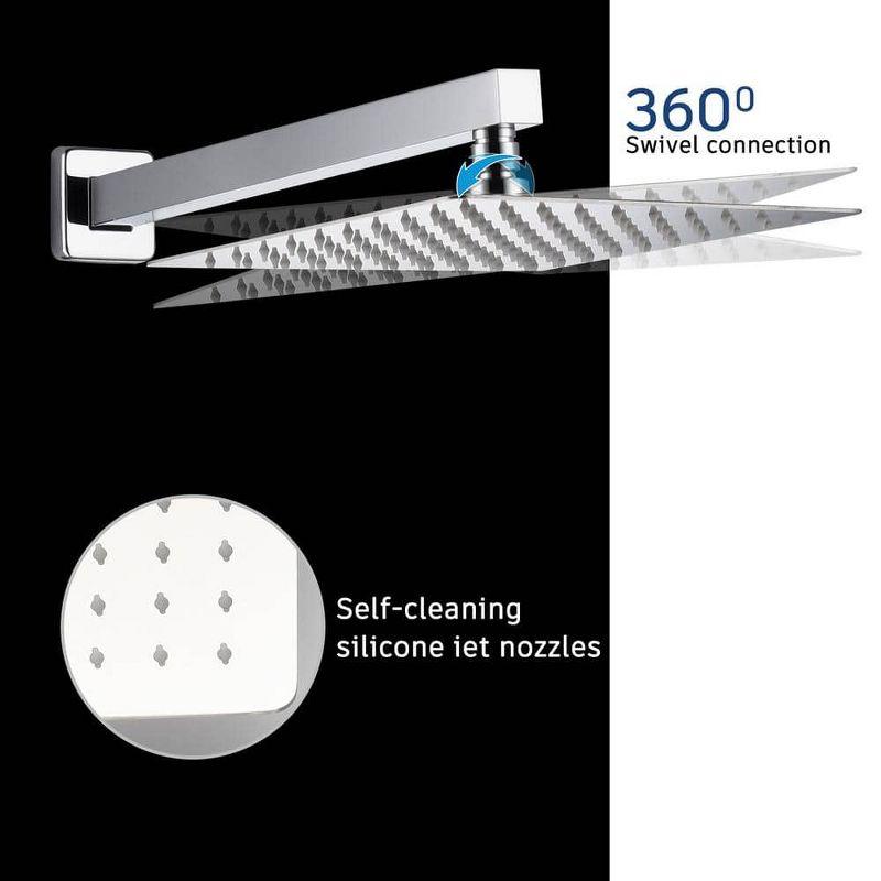 CASAINC 10" Wall Mounted Dual Shower Heads Shower Valve Trim System Kit