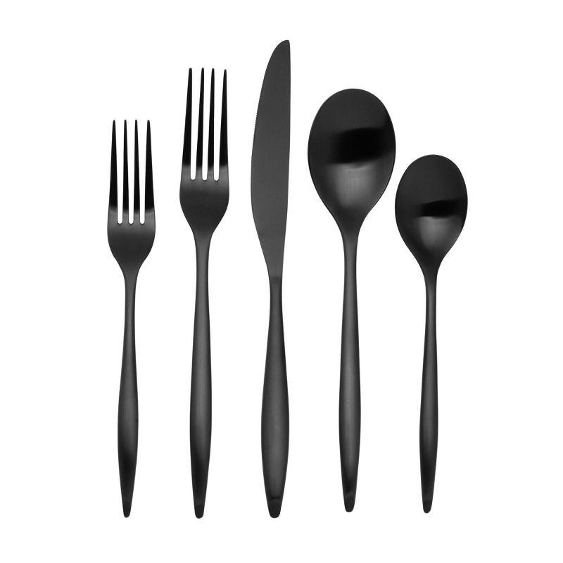 Godinger Silver Art Co Milano 20 Piece 18/10 Stainless Steel Flatware Set, Service for 4
