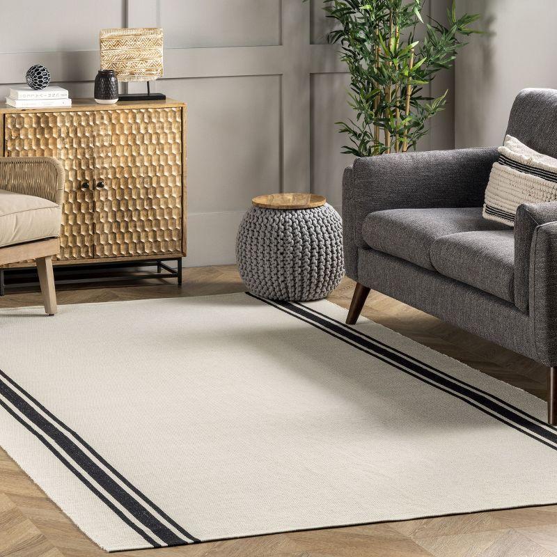 Nuloom Clarissa Cotton Flatweave Casual Stripe Indoor Area Rug