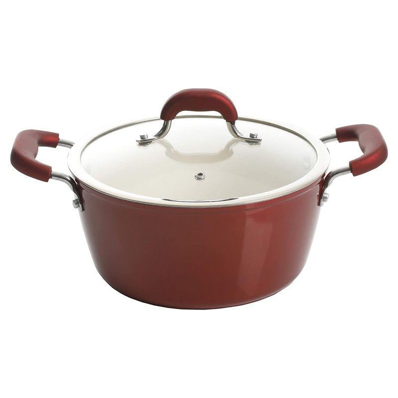 Kenmore 12-Piece Metallic Red Aluminum Nonstick Cookware Set