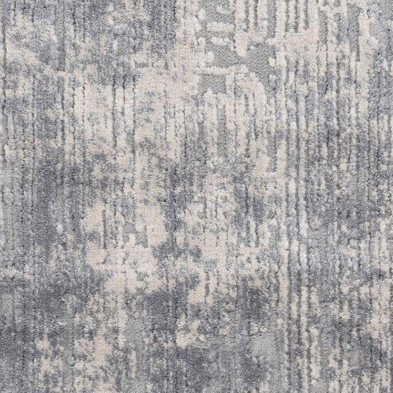 Nourison Rustic Textures Abstract Indoor Area Rug Ivory/Silver 2'2" x 7'6"