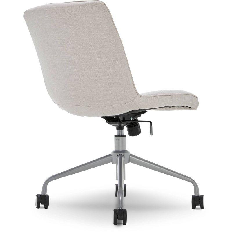 Adelaide Task Chair French Ivory - Adore Decor: Sturdy, Swivel, Adjustable Height, Metal Legs