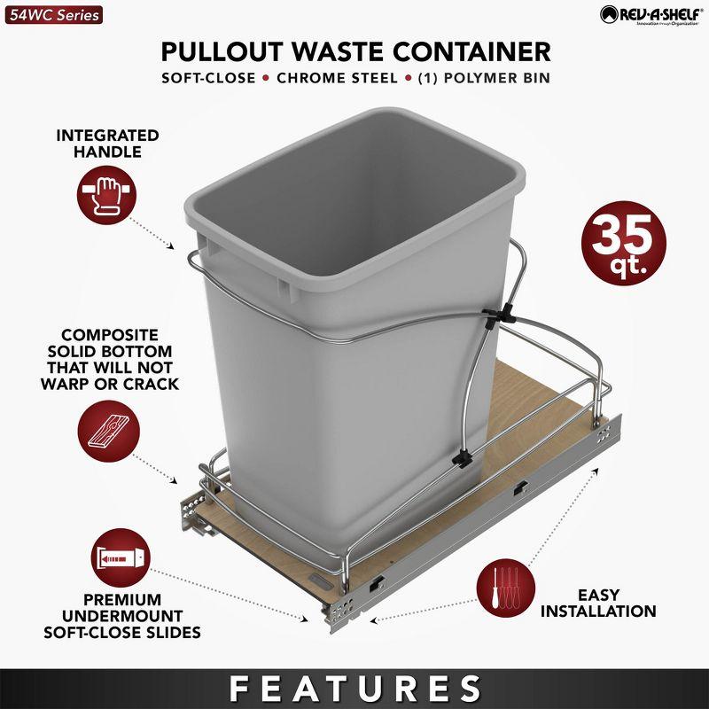 Rev-A-Shelf Rev-A-Shelf Double 27 qt. Pullout Trash Containers