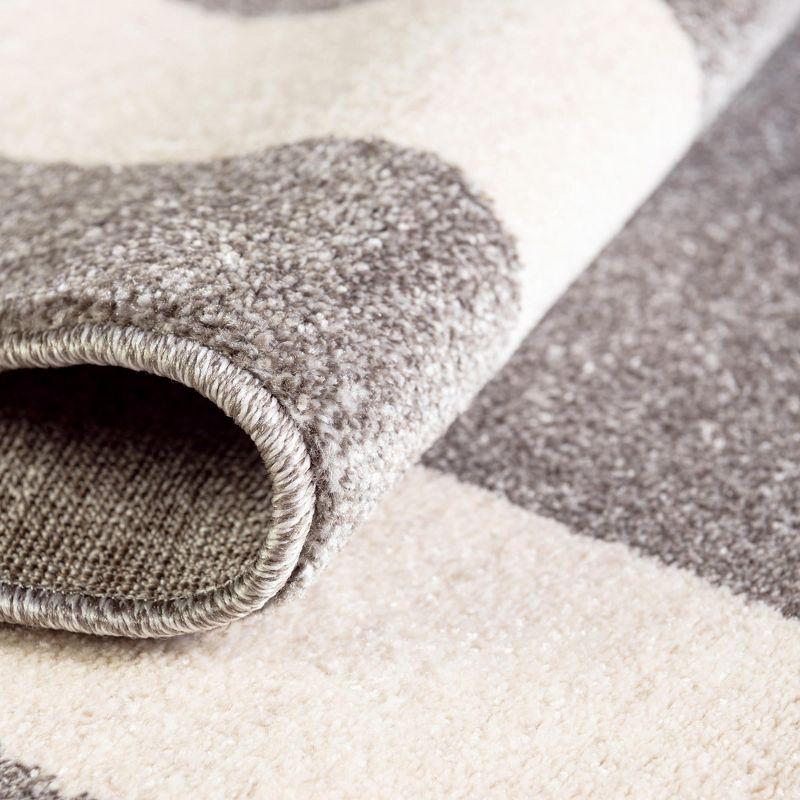 Unique Loom Del Mar Collection Area Rug - Maria (3' 1" x 5' 3" Rectangle Gray/Ivory)