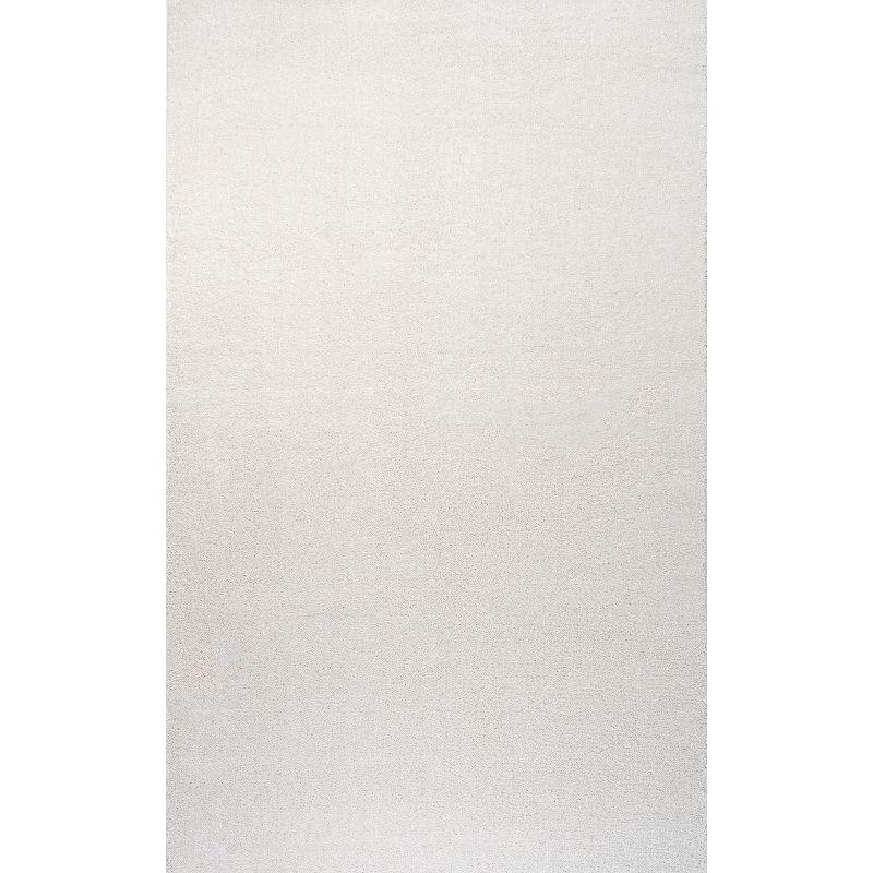 10' X 14' Rectangle Haze Solid Low-Pile Area Rug , Cream - JONATHAN Y