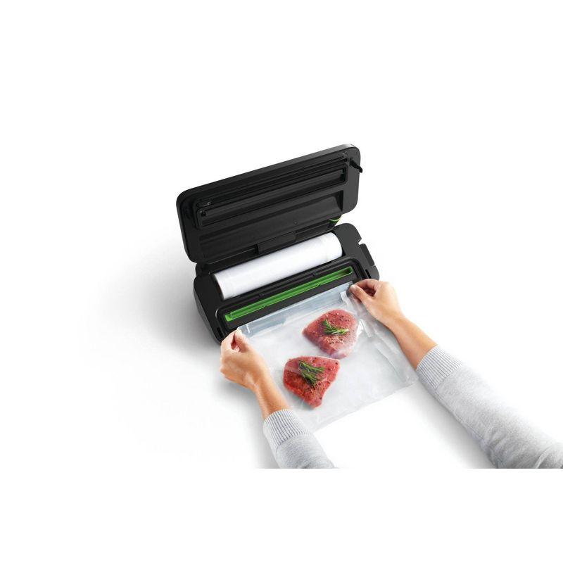 FoodSaver Premier Vacuum Sealer: Dry/Moist/Marinate Modes, Roll Storage, Cutter Bar, Bags & Roll Kit, Black, Plastic