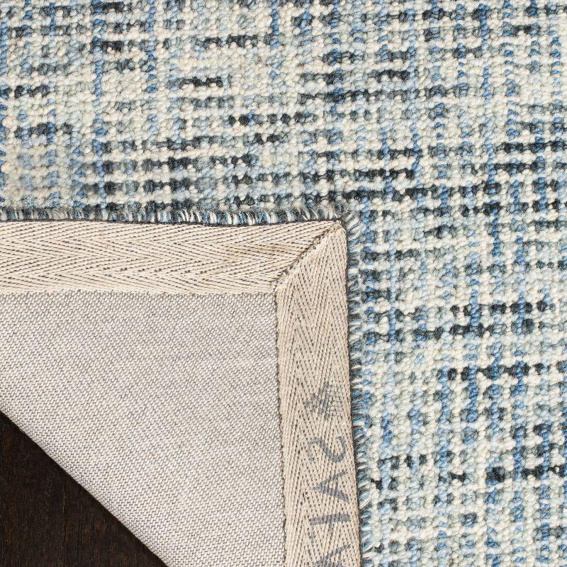 Abstract ABT468 Handmade Indoor Area Rug - Blue/Charcoal - 6'x6' - Safavieh