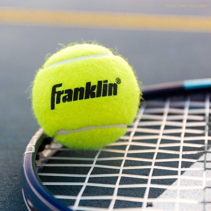 Franklin Sports Practice Tennis Balls Can - 3pk: Rubber Fill, All Ages Use