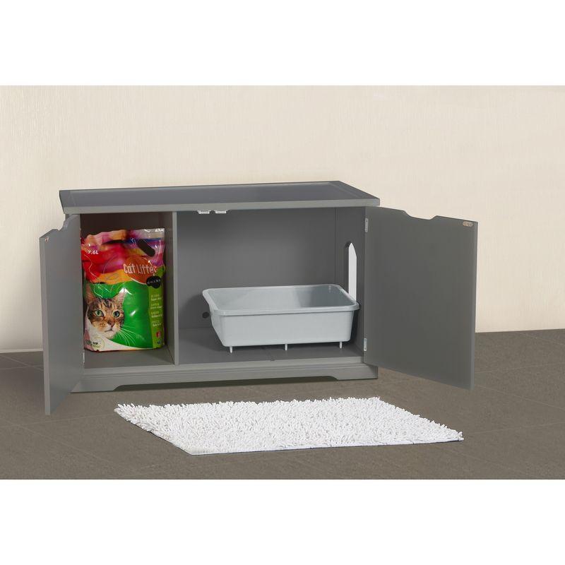 Merry Products Decorative Bench with Enclosed Cat Litter Washroom Box