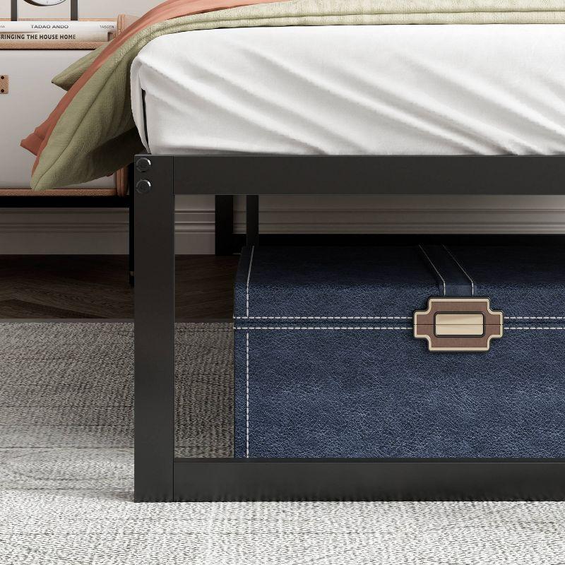 Zinus Twin Abel 14" Metal Platform Bed Frame Black: Steel Construction, No Box Spring Needed, Easy Clean