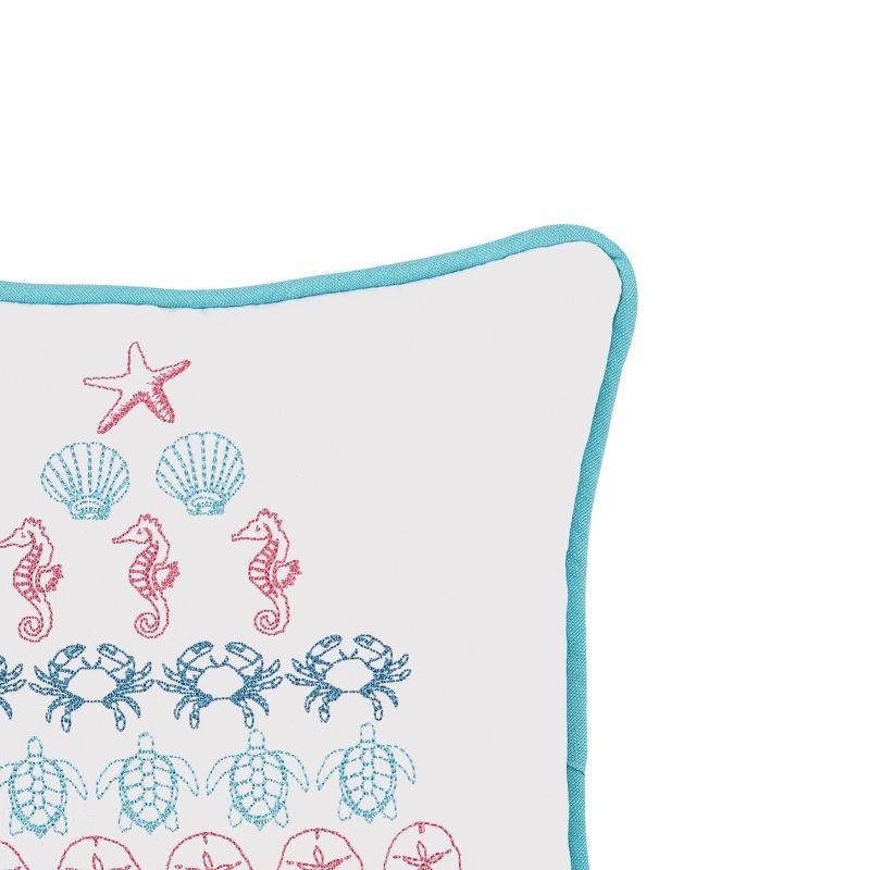 C&F Home Coastal Tree Embroidered Christmas Holiday Throw Pillow