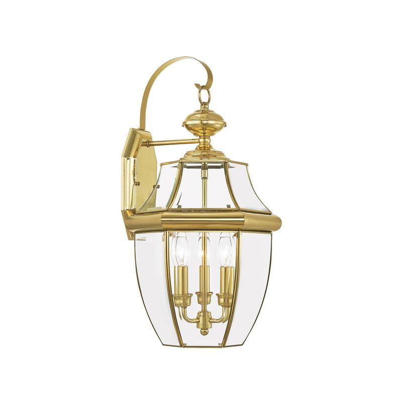 Livex Lighting Monterey 3 - Light Wall Light in  Polished Brass