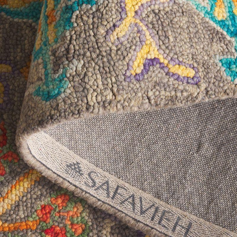 Blossom BLM453 Hand Tufted Indoor Accent Rug - Grey/Multi - 3'x5' - Safavieh