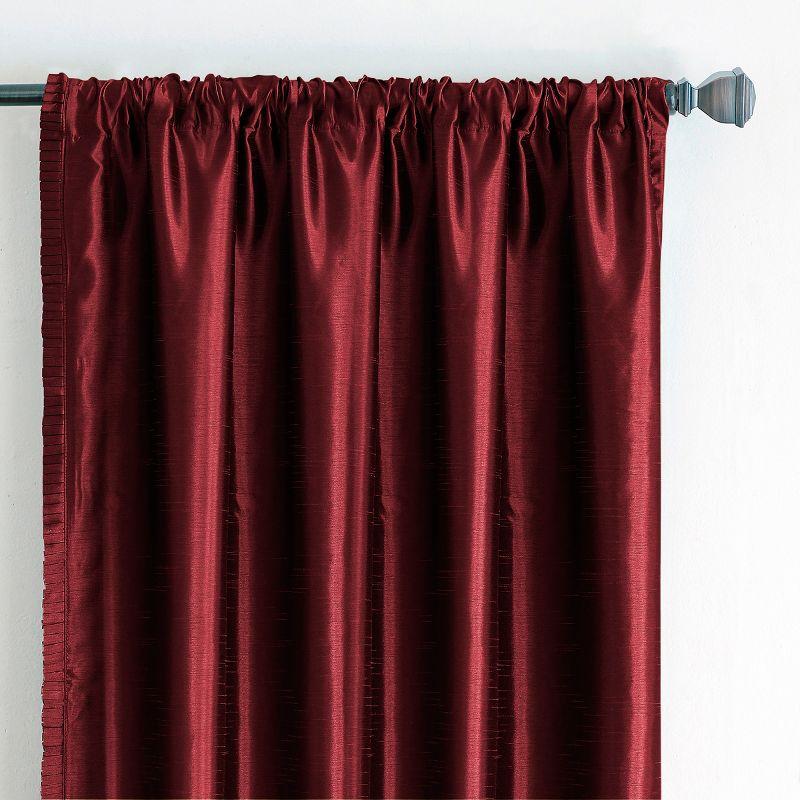 Red Faux Silk Waterfall Window Valance 52" x 36"