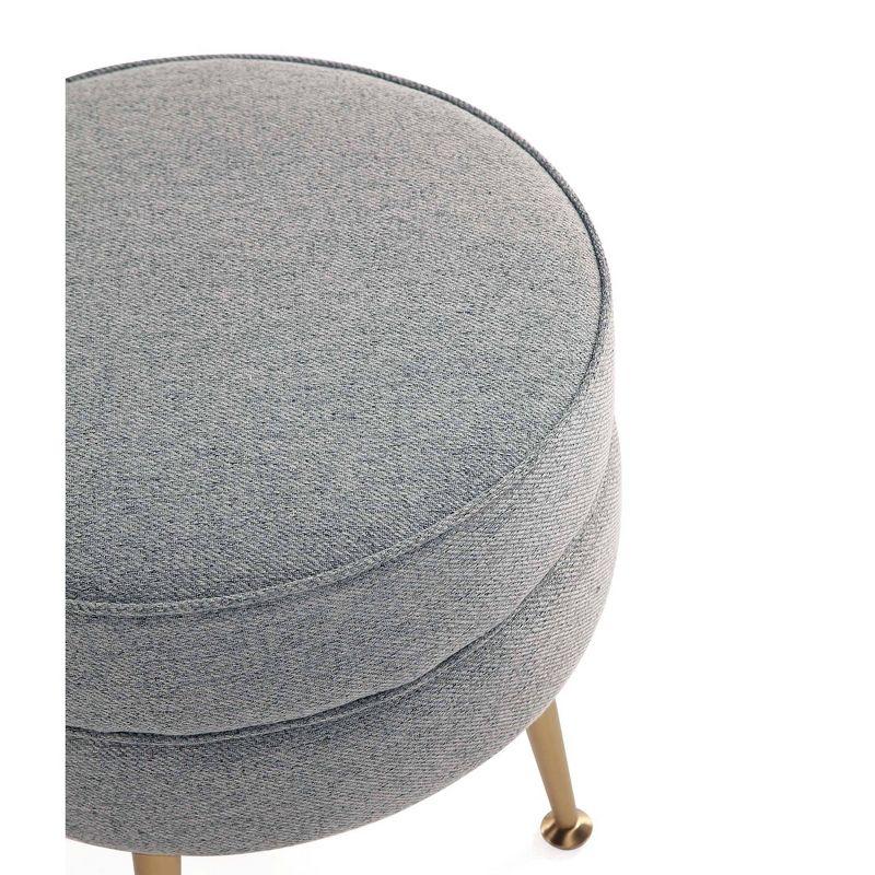 Manhattan Comfort Bailey Woven Polyester Blend Upholstered Ottoman