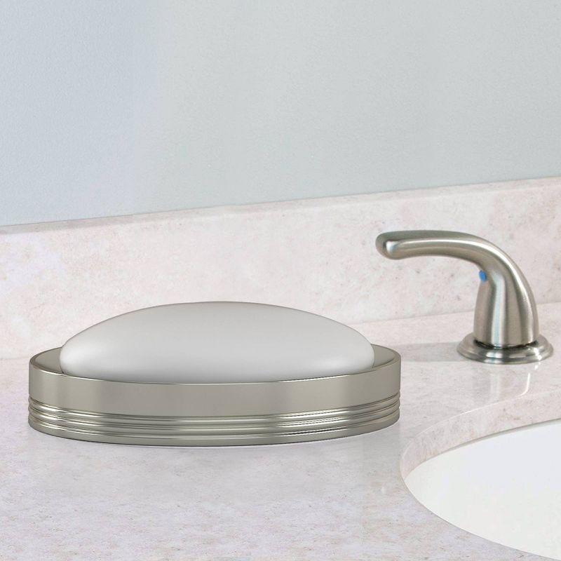 Special Metal Soap Dish Holder - Nu Steel: Bathroom Accessory, Pewter Finish, Easy to Clean