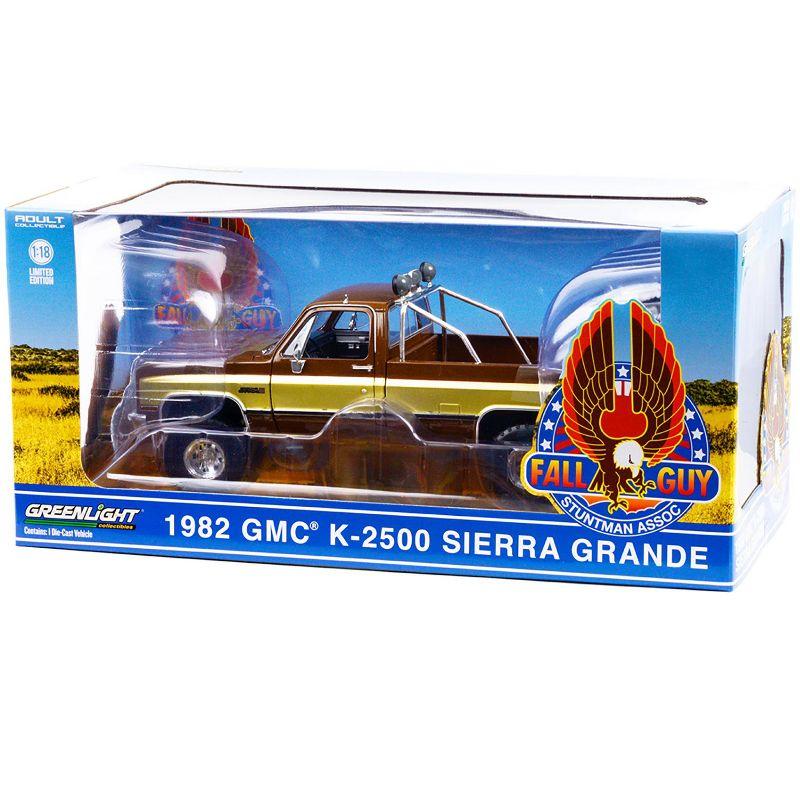 1982 GMC K-2500 Sierra Grande Pickup Truck Brown "The Fall Guy" (1981-1986) TV Series 1/18 Diecast Model Car by Greenlight