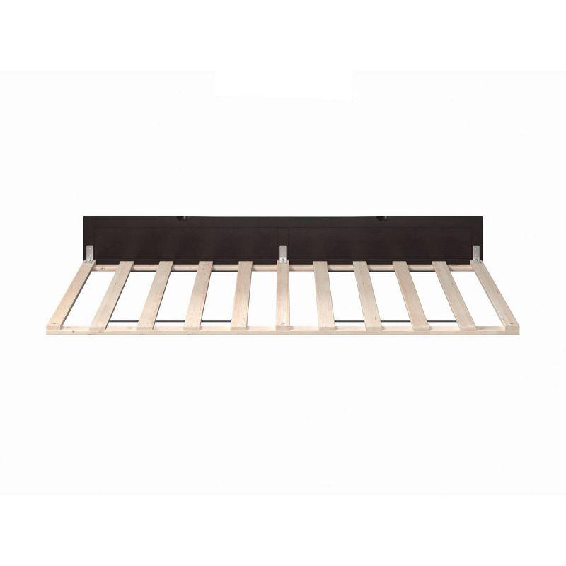 Espresso Twin Wood Frame Trundle Daybed