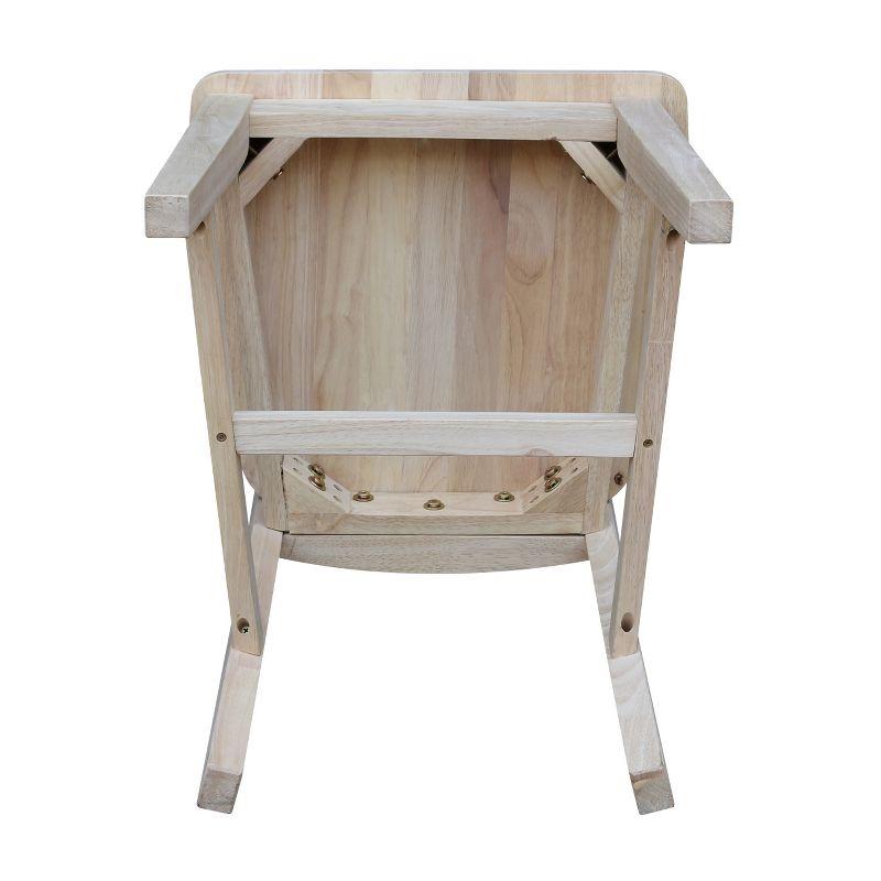Set of 2 San Remo Splatback Chairs Wood - International Concepts: Solid Parawood, Unupholstered