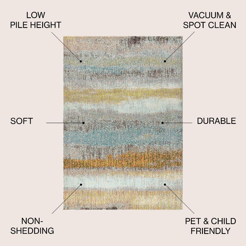 Contemporary POP Modern Abstract Vintage Area Rug - JONATHAN Y