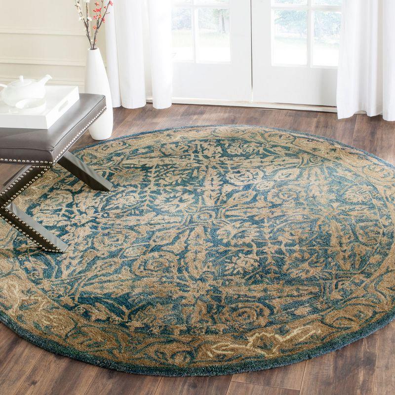 Anatolia AN583 Hand Tufted Indoor Area Rug - Navy/Ivory - 8'x10' - Safavieh