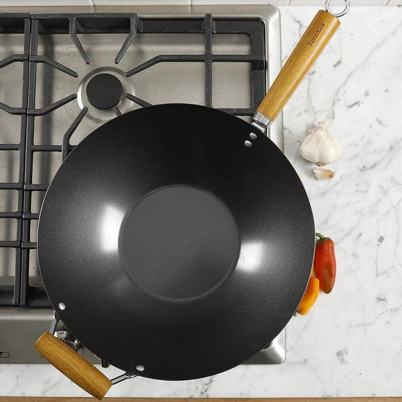 Gibson Gibson 14 in. Non-Stick Carbon Steel Wok