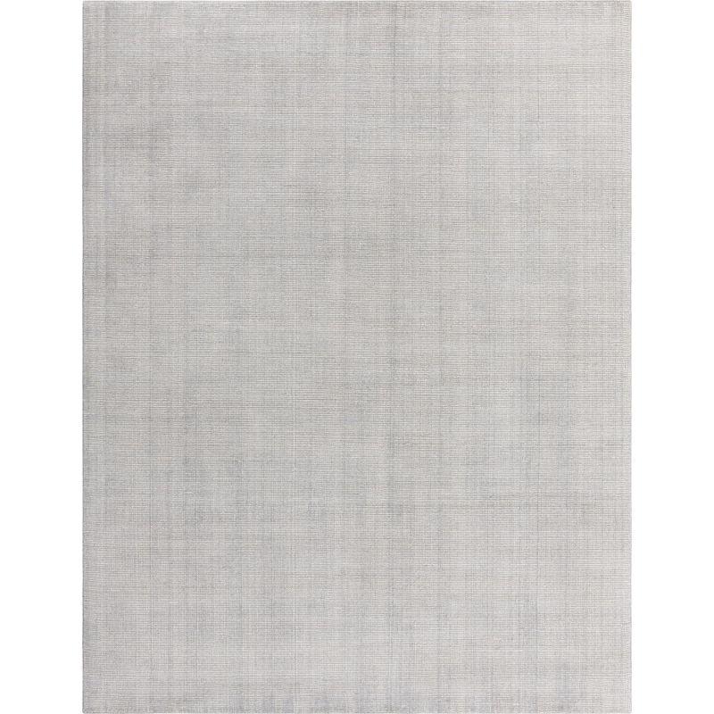 Gray Manor Hand-Knotted Wool Rectangular Area Rug, 9'x12'