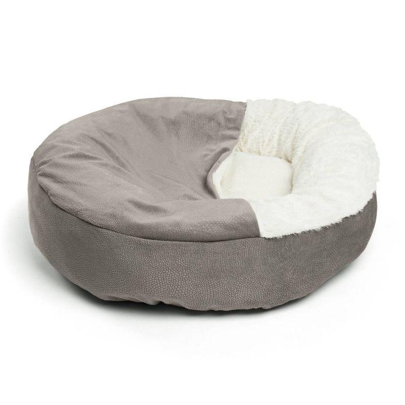 Best Friends by Sheri Cozy Cuddler Ilan Dog Bed - 24"x24" - Gray