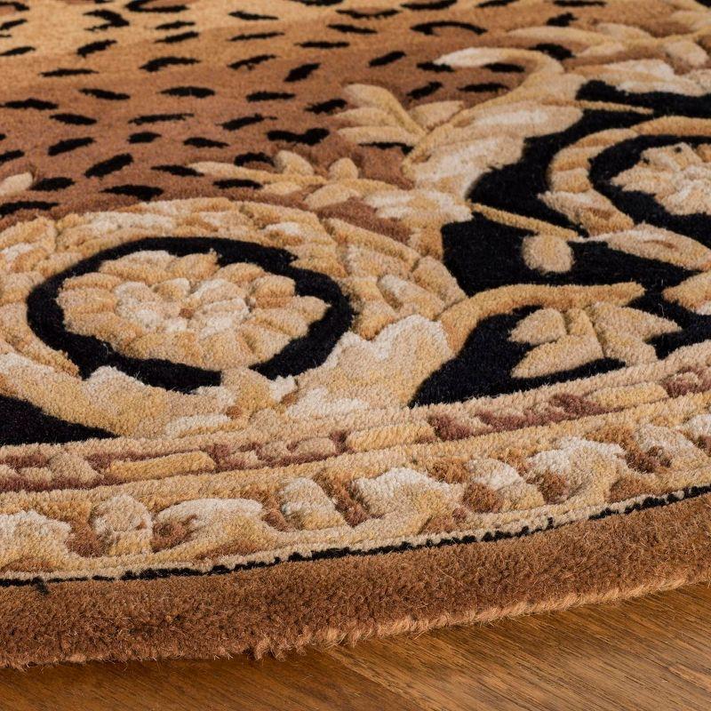 Naples NA712 Hand Tufted Area Rug - Black/Gold - 8' round - Safavieh.