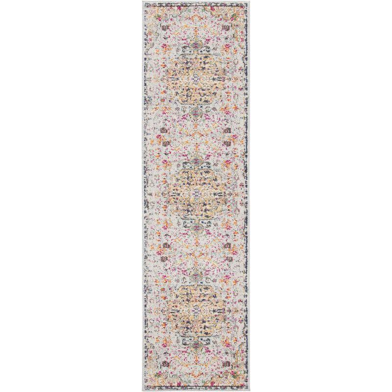 Madison MAD447 Power Loomed Indoor Runner Rug - Grey/Gold - 2'2"x6' - Safavieh