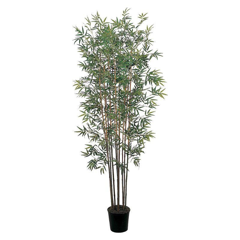 Nearly Natural 6' Mini Bamboo Silk Tree: Indoor Decorative Faux 6ft Greenery with Pot