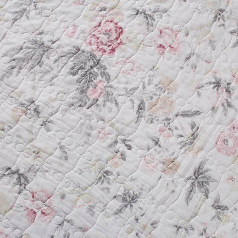 Laura Ashley Laura Ashley Breezy Floral Cotton Reversible Quilt Set