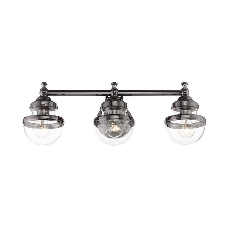 Livex Lighting Oldwick 3 - Light Vanity in  Polished Black Chrome