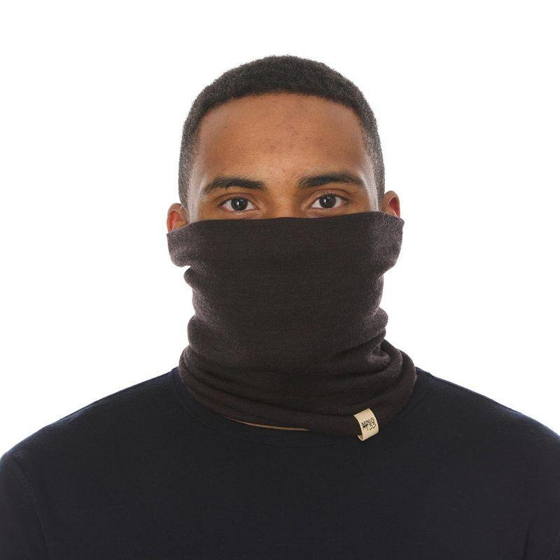 Minus33 Merino Wool Midweight - Neck Gaiter 100% Merino Wool Dark Brown