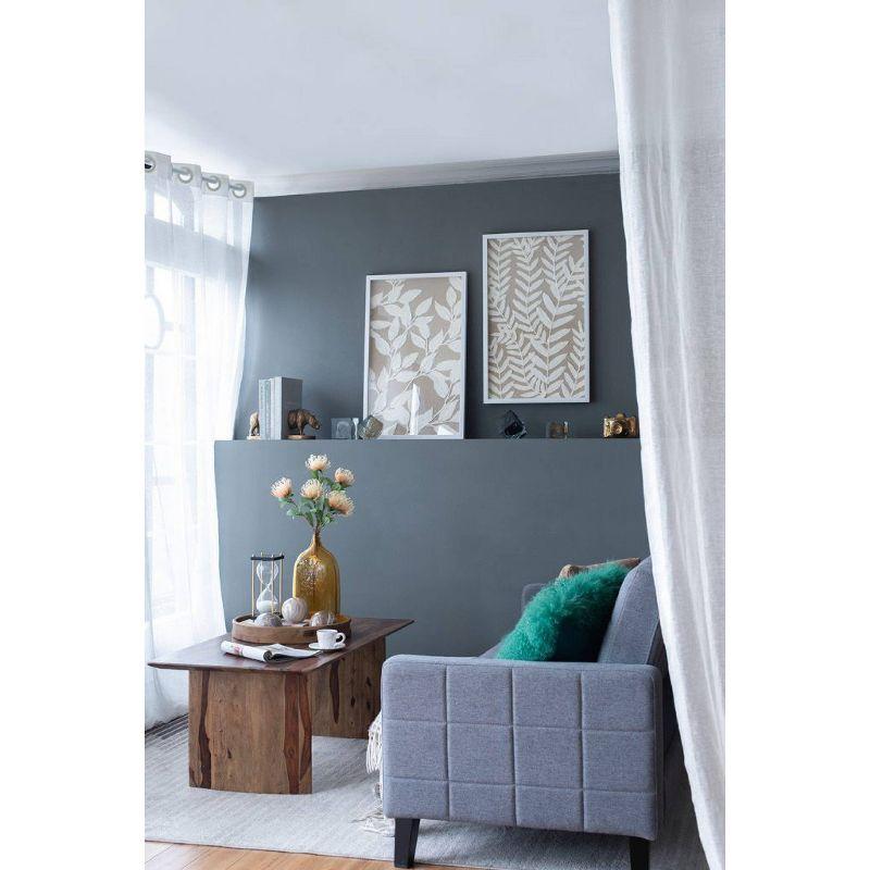 Set of 2 Estella Paper Shadow Box Wall Decors White - A&B Home: Transitional Style, Botanical Art, MDF Frame