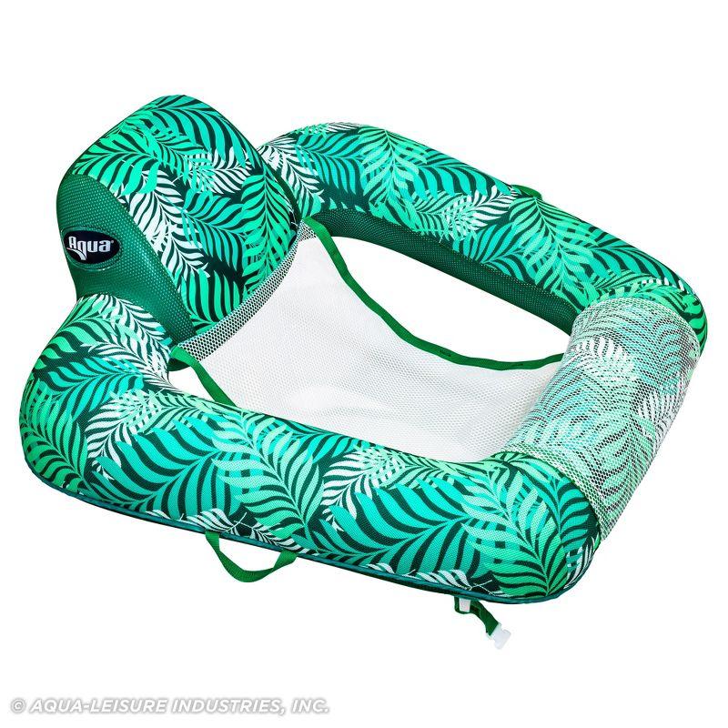 Teal Fern Leaf Inflatable Zero Gravity Pool Lounger