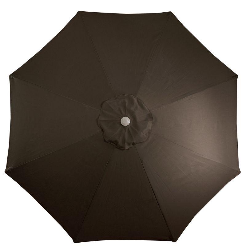 Northlight 9' Octagon Outdoor Patio Market Umbrella with Hand Crank and Tilt - Brown/Black