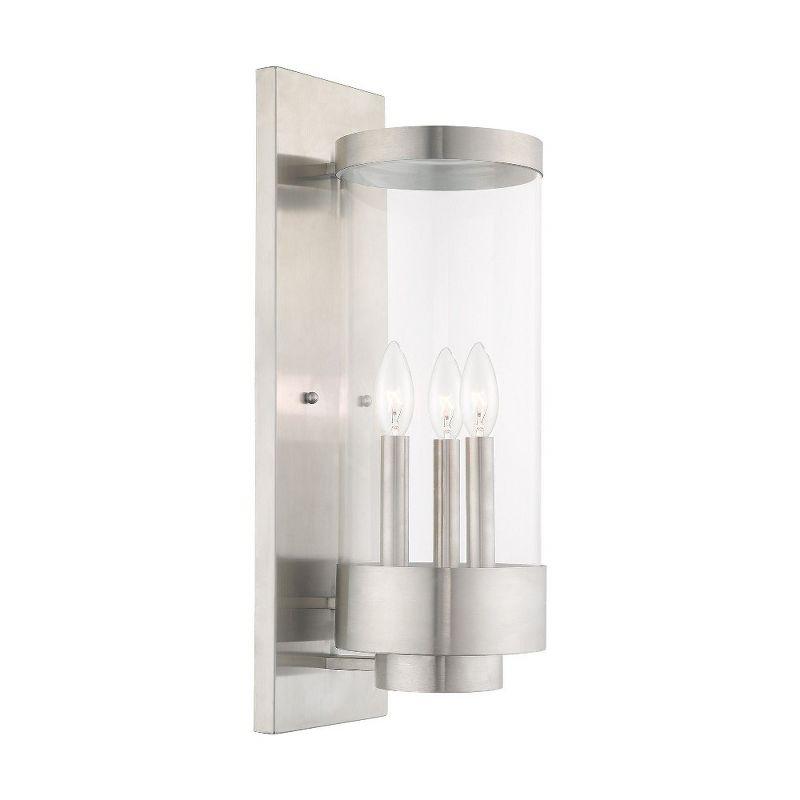 Livex Lighting Hillcrest 3 - Light Wall Light in  Brushed Nickel