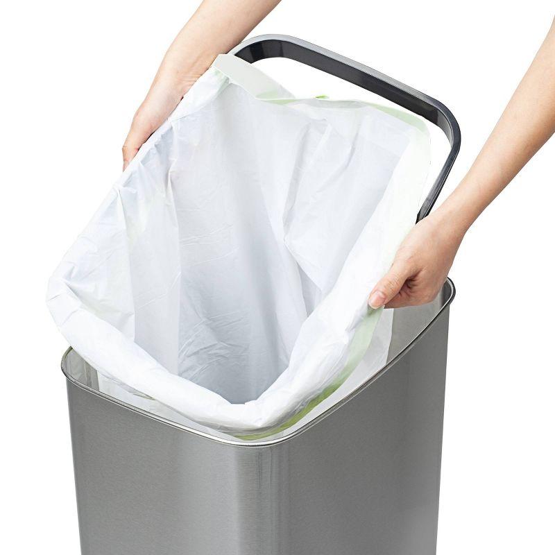 13.2 Gallon Silver Stainless Steel Touchless Trash Can