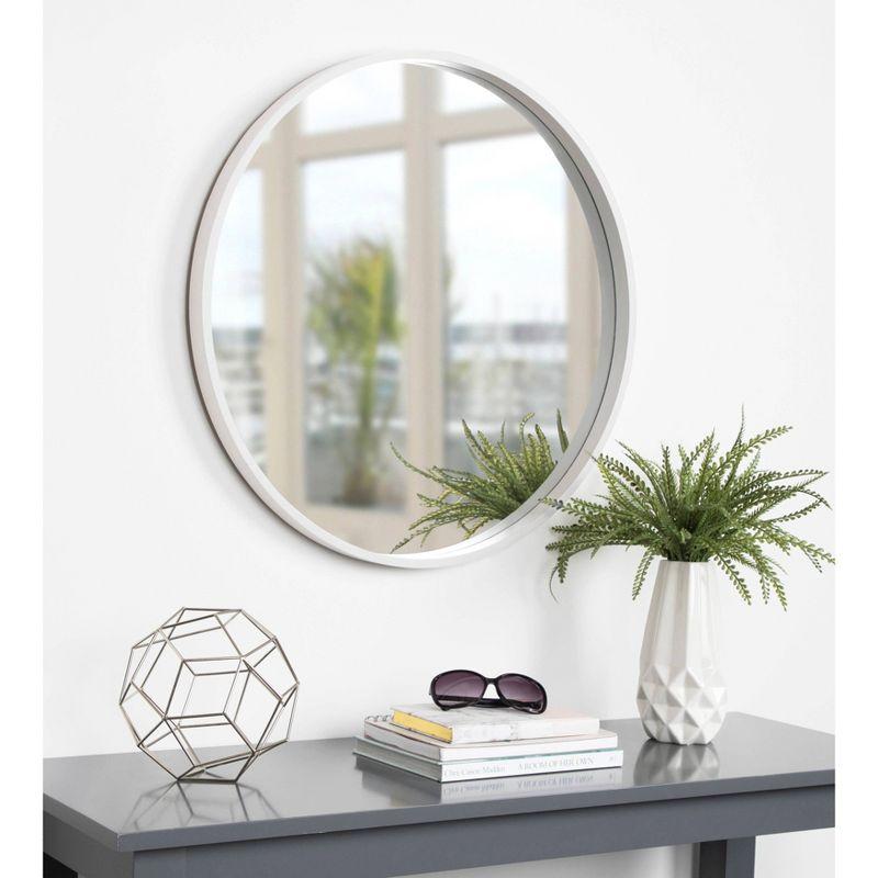 Travis Round Wood Accent Wall Mirror - Kate and Laurel All Things Decor