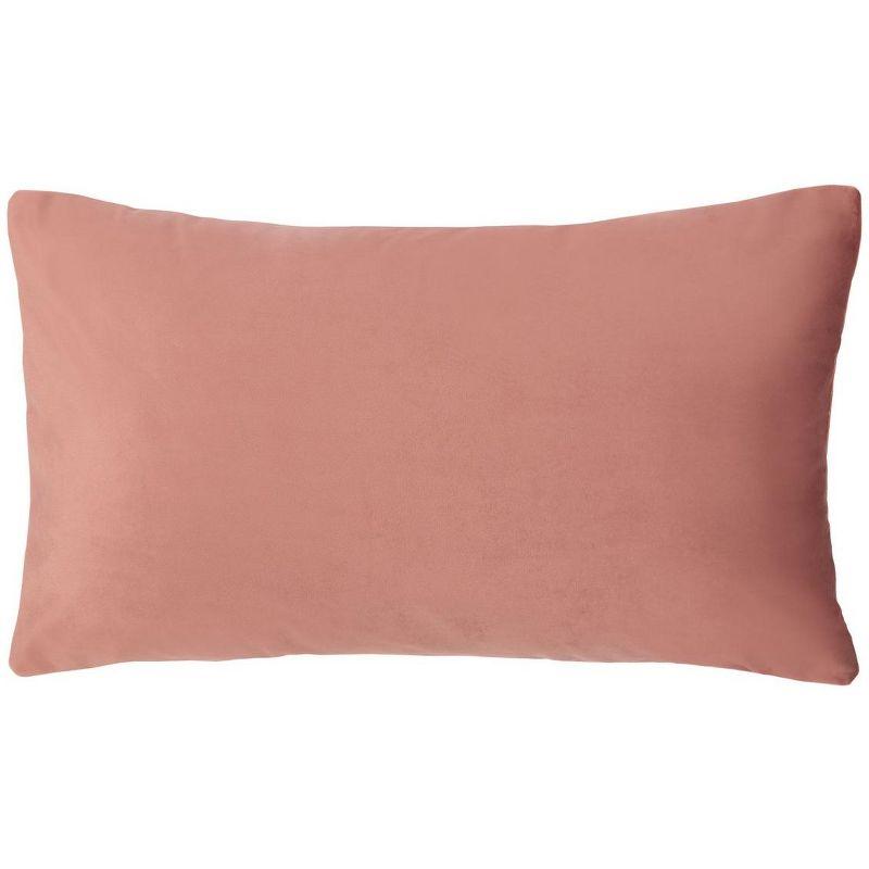 Terracotta Floral Rectangular Decorative Throw Pillow