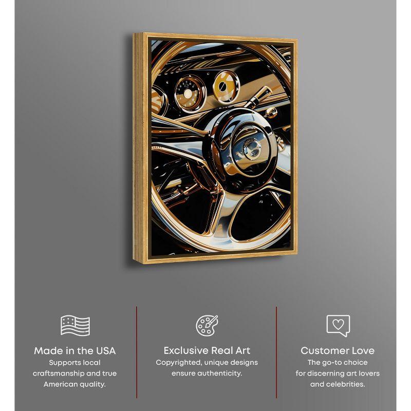 Notori Art Notoriart Elegant Steering Wheel Framed Car 1 Piece Canvas Wall Art