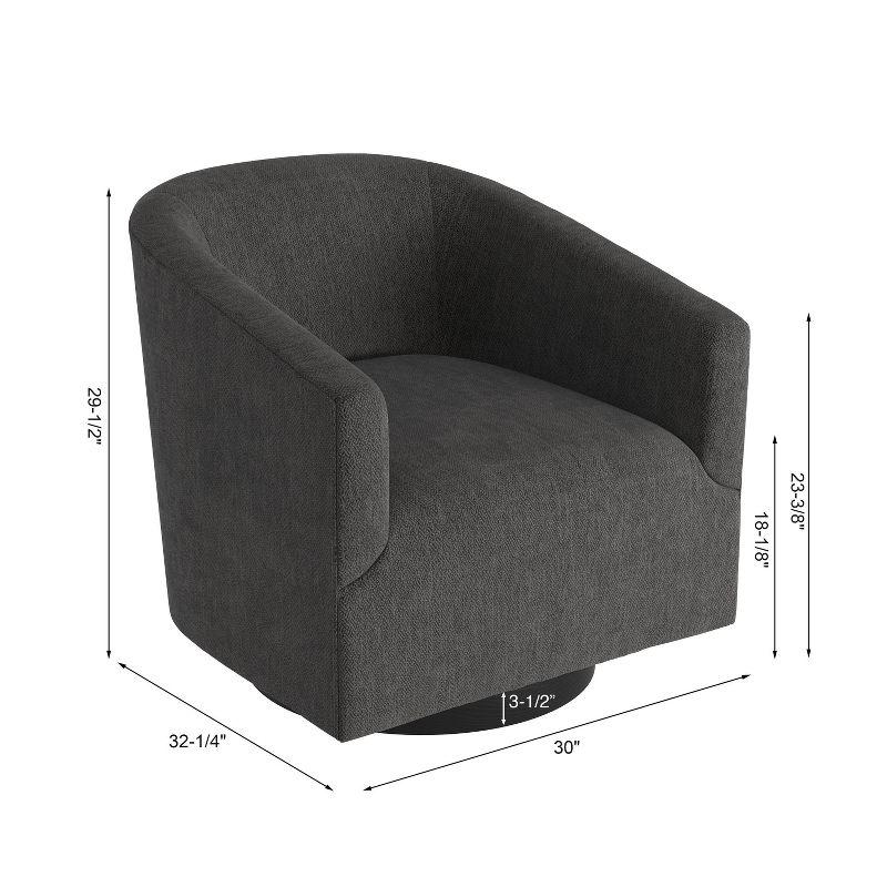 Donovan Upholstered Swivel Barrel Chair