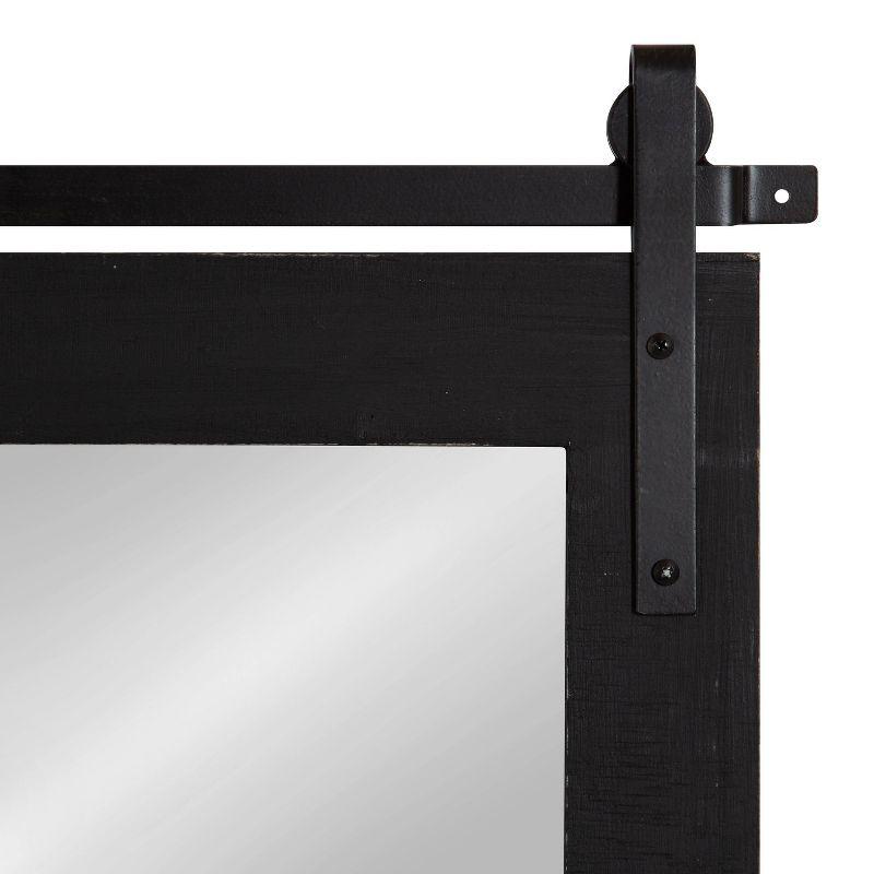 Kate & Laurel All Things Decor 22" x 30" Cates Rectangle Wall Mirror Black: Rustic Farmhouse Style, No Assembly, Wall Mounted